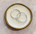 Silver Twisty Hoops