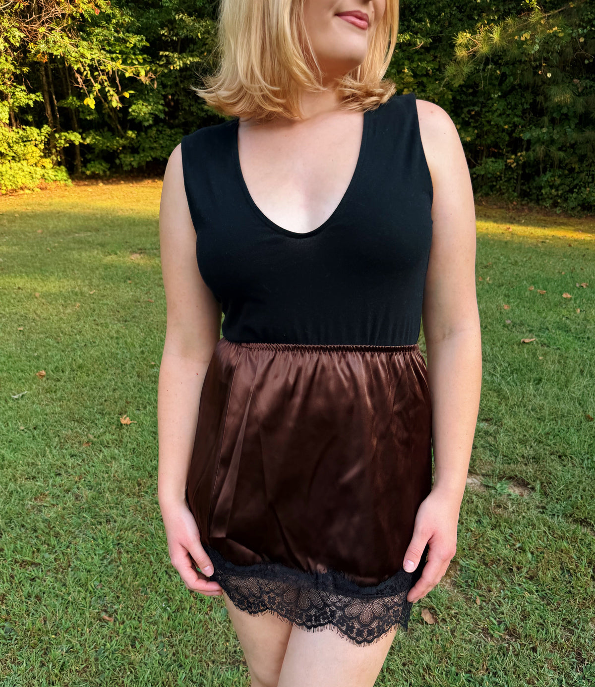 Chocolate Martini Lace Skirt