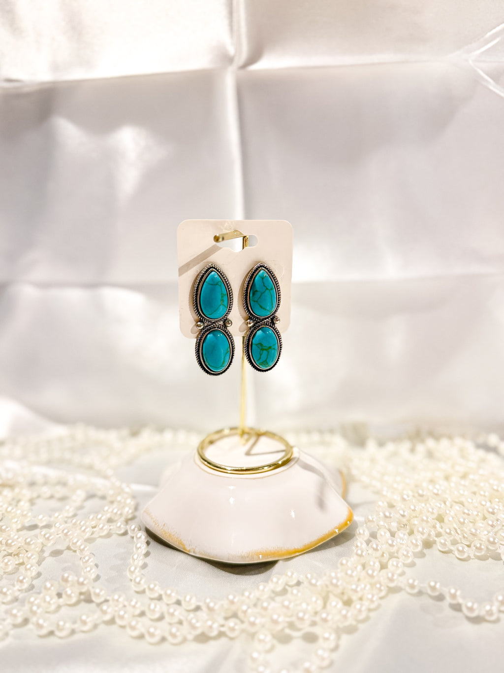 Whiskey Turquoise Earrings