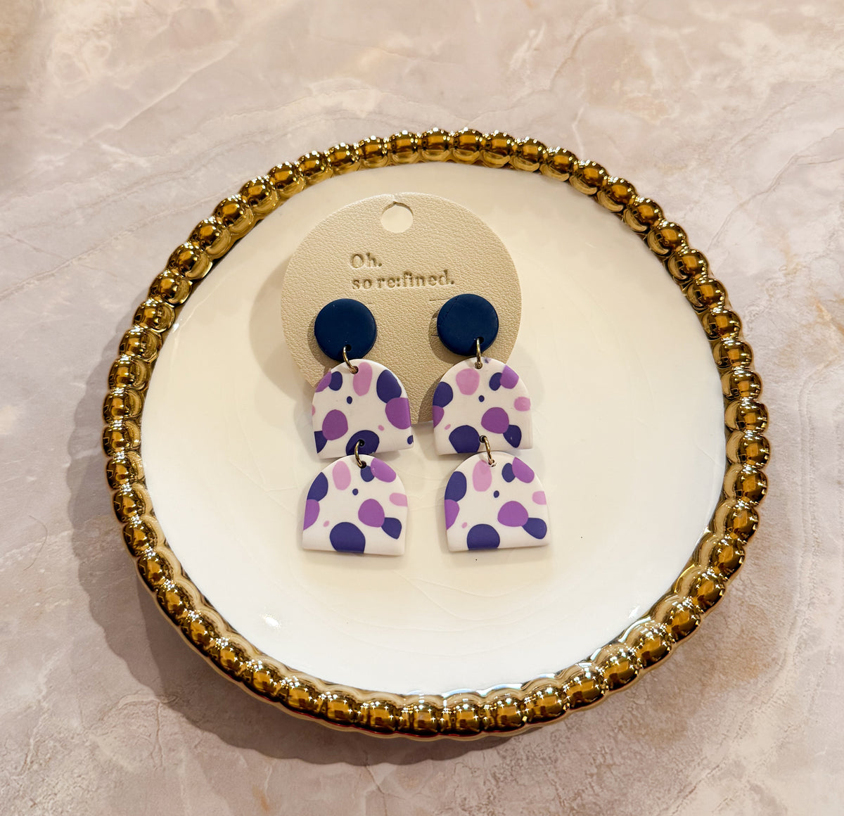Grape Confetti Earrings