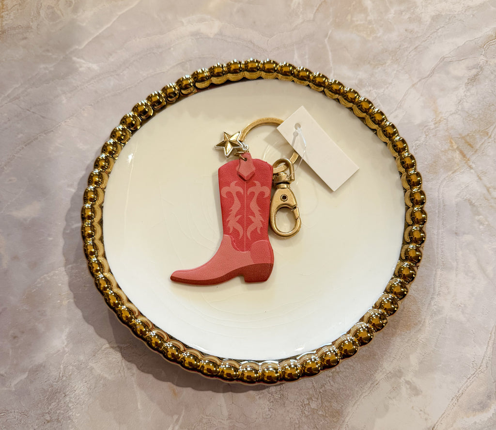 Leather Howdy Keychain