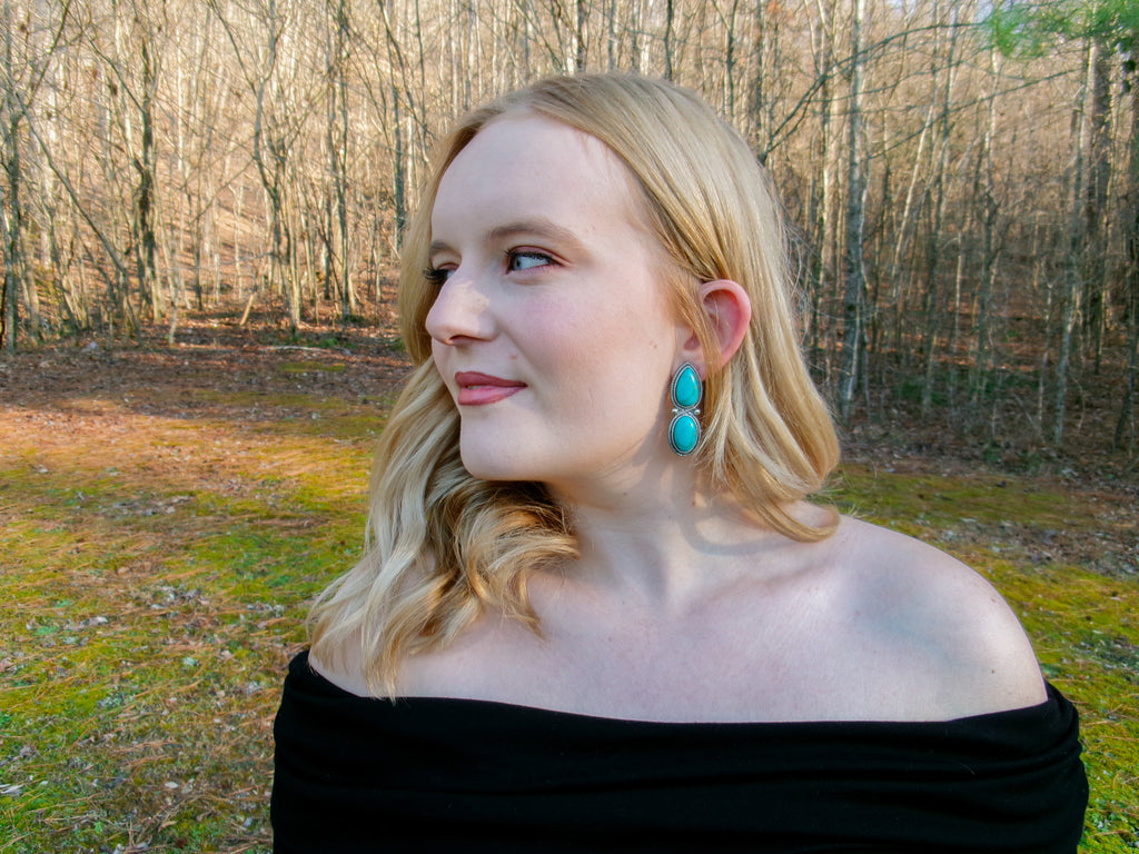 Whiskey Turquoise Earrings